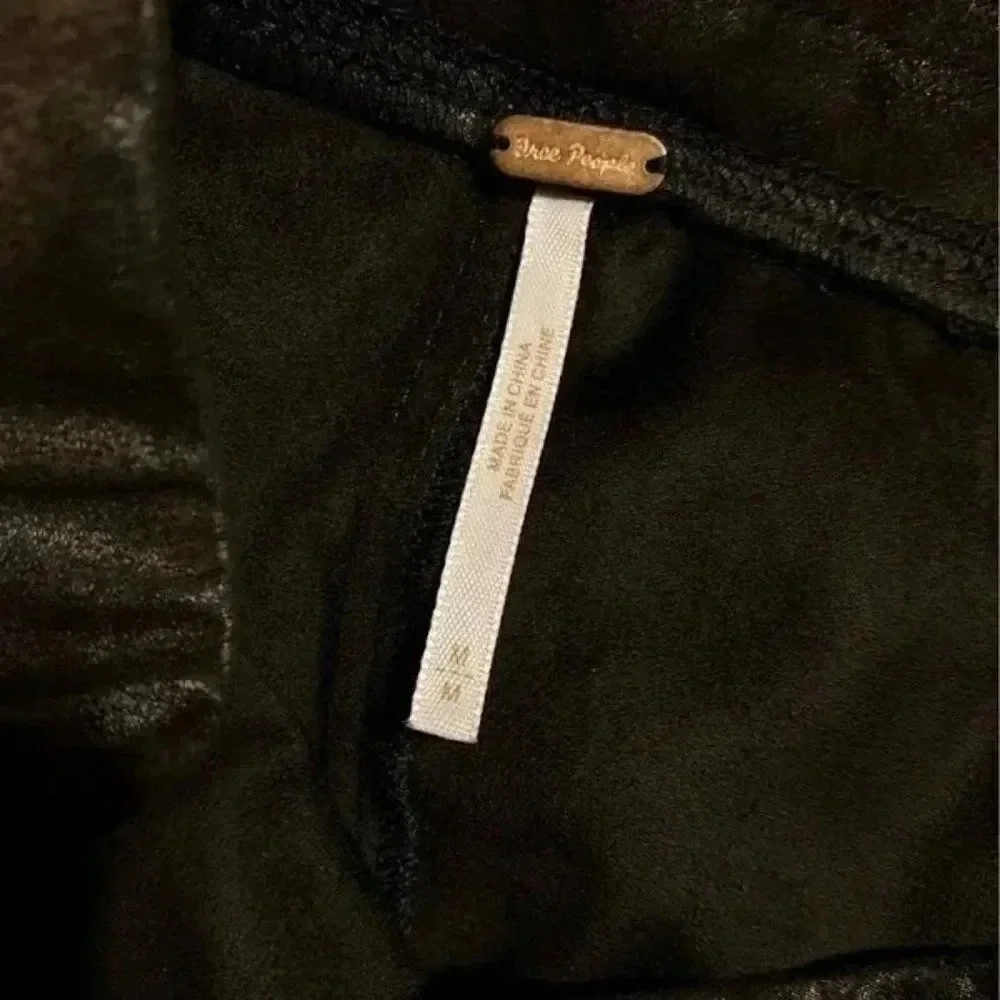 Free People Midnight Vegan Suede Black Leggings - Picture 11 of 11